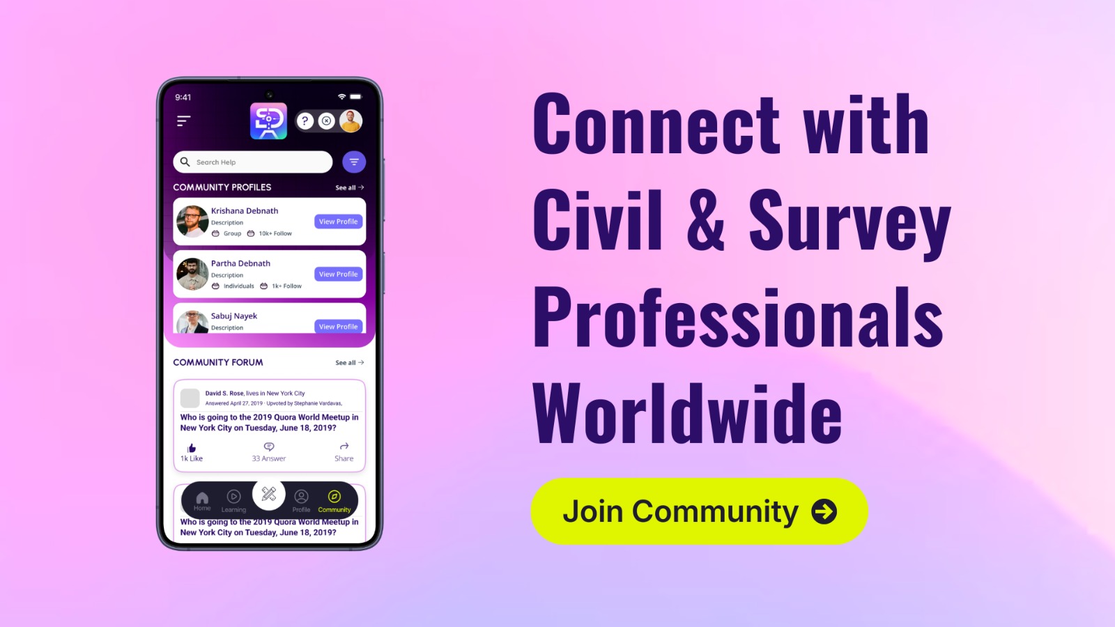 Help More Civil & Survey Professionals Discover SurveyDu and Grow Together