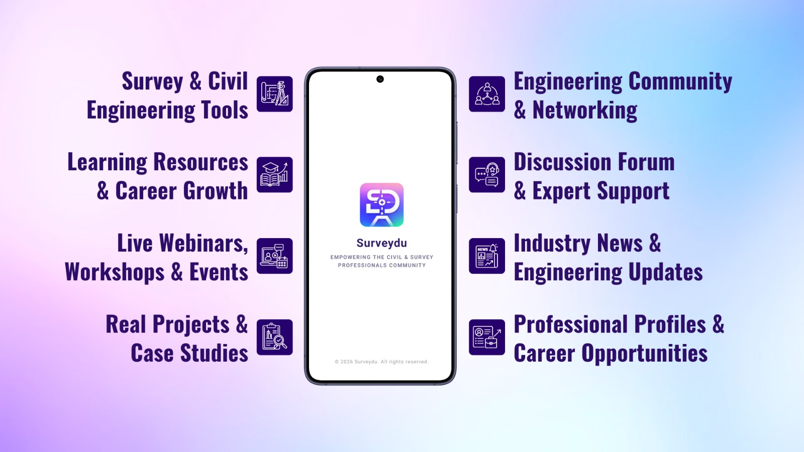 Welcome to SurveyDu  Tools – Learnings – Community – Live Webinars  For Civil & Survey Professionals